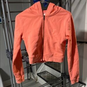 Coral Zip-Up Hoodie